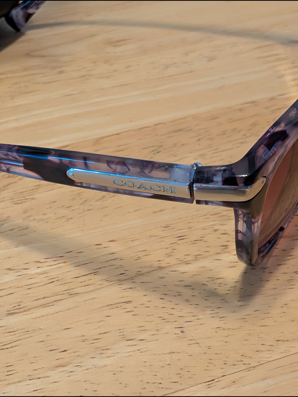 COACH Women's Purple Tinted Sunglasses with Case - Picture 4 of 10
